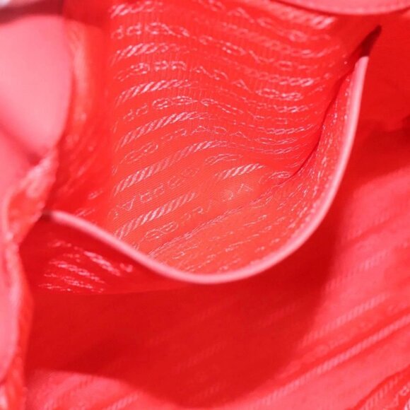 PRADA Hand Bag Nylon 2way Orange Gold Auth 115130 - Picture 13 of 16